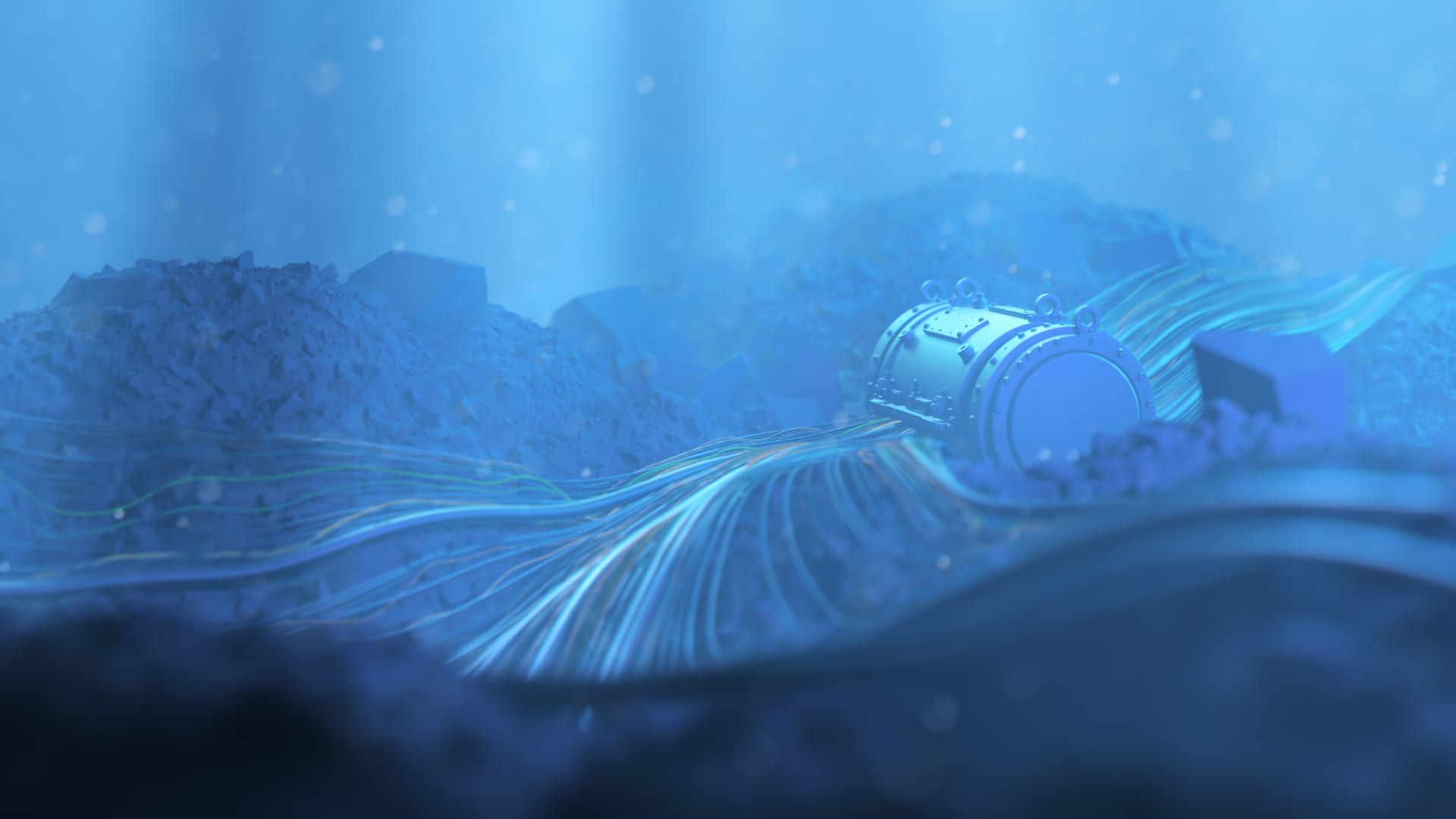 Illustration des technologies sous-marines et des fonds marins