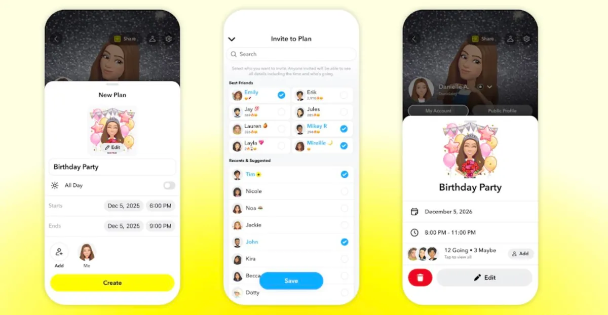 Snapchat simplifie la planification d'événements et de rencontres